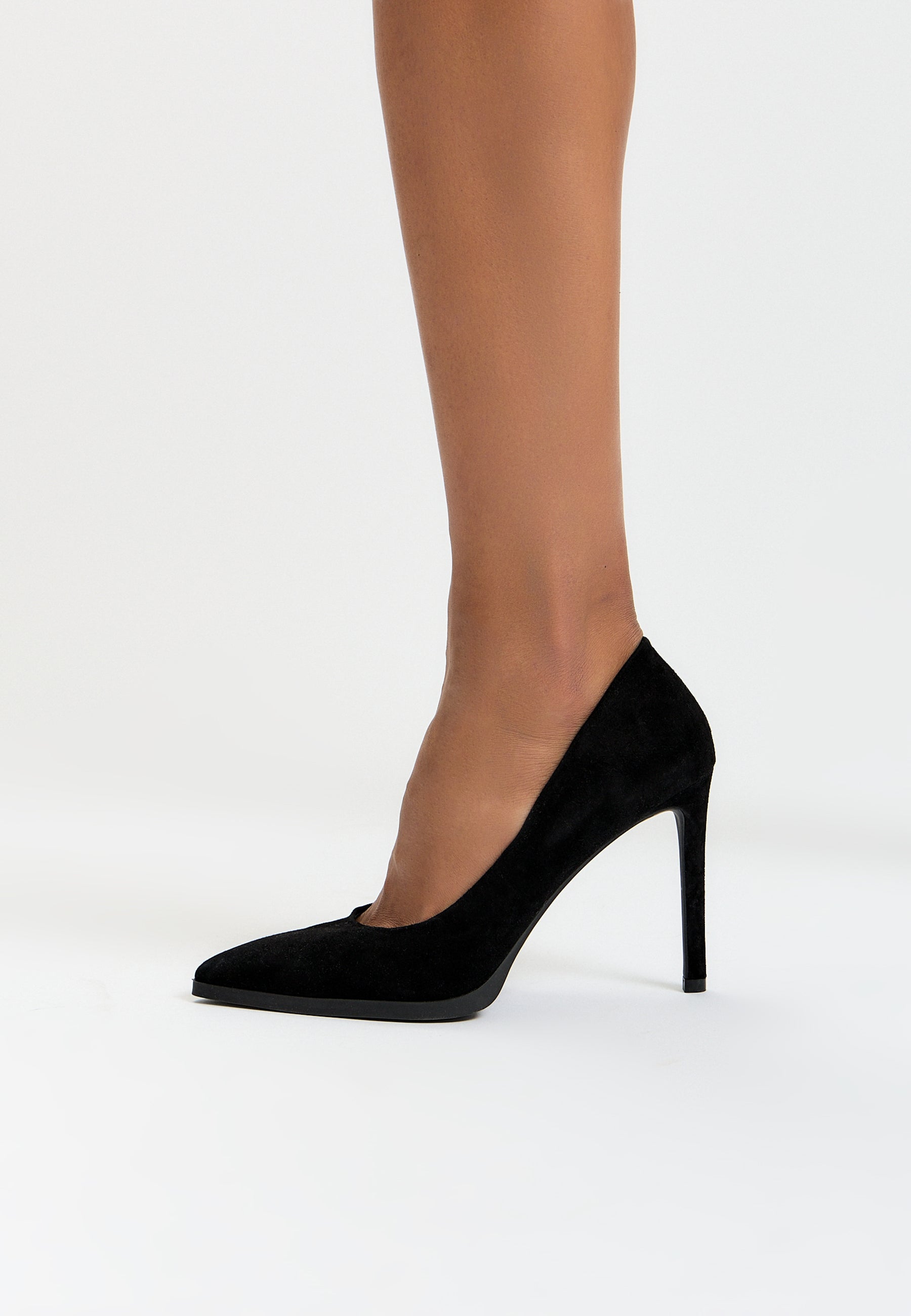 Skyline Suede Stilettos - Black