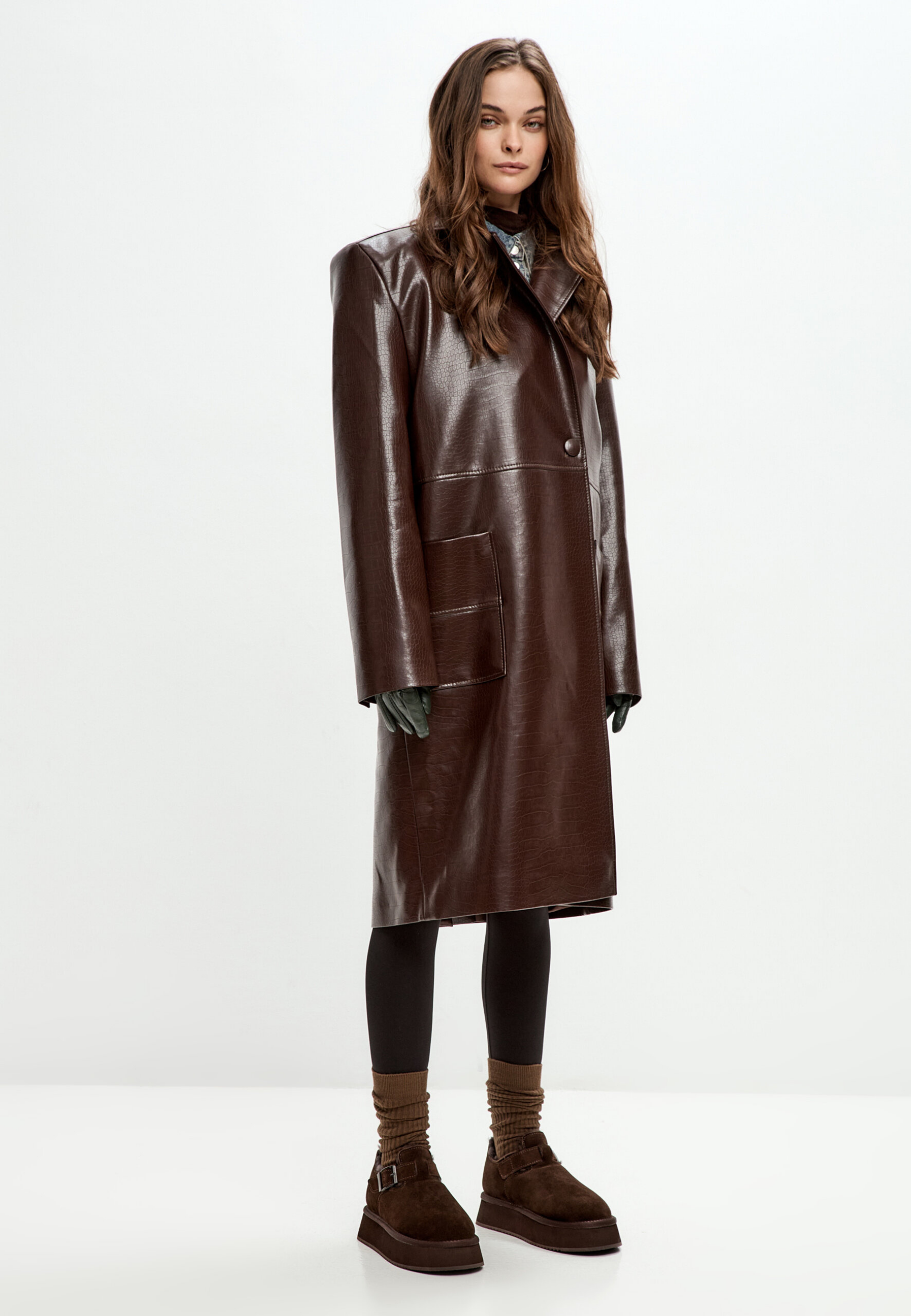 Cocoa Buckle Shearling Loafer - Brown