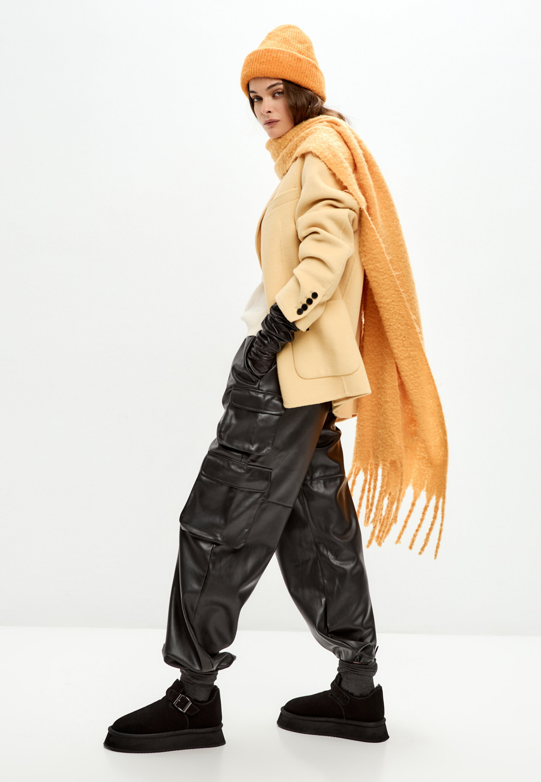 Cocoa Buckle Shearling Loafer - Black