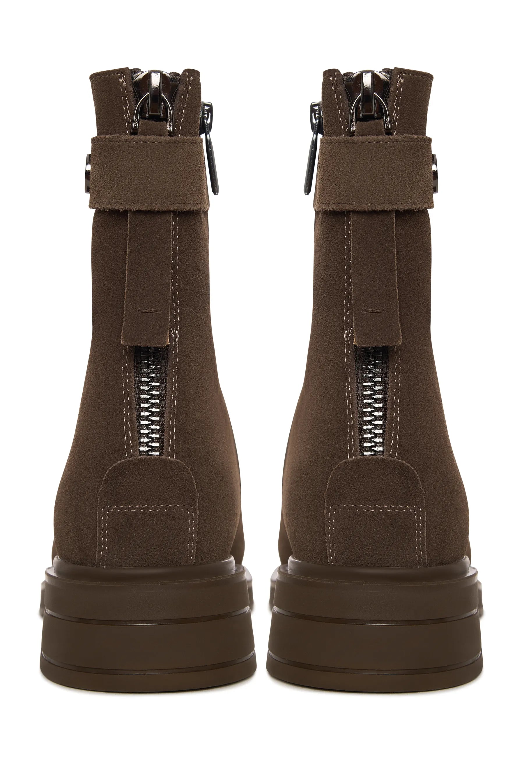 Sculpted Zip Boot - Brown