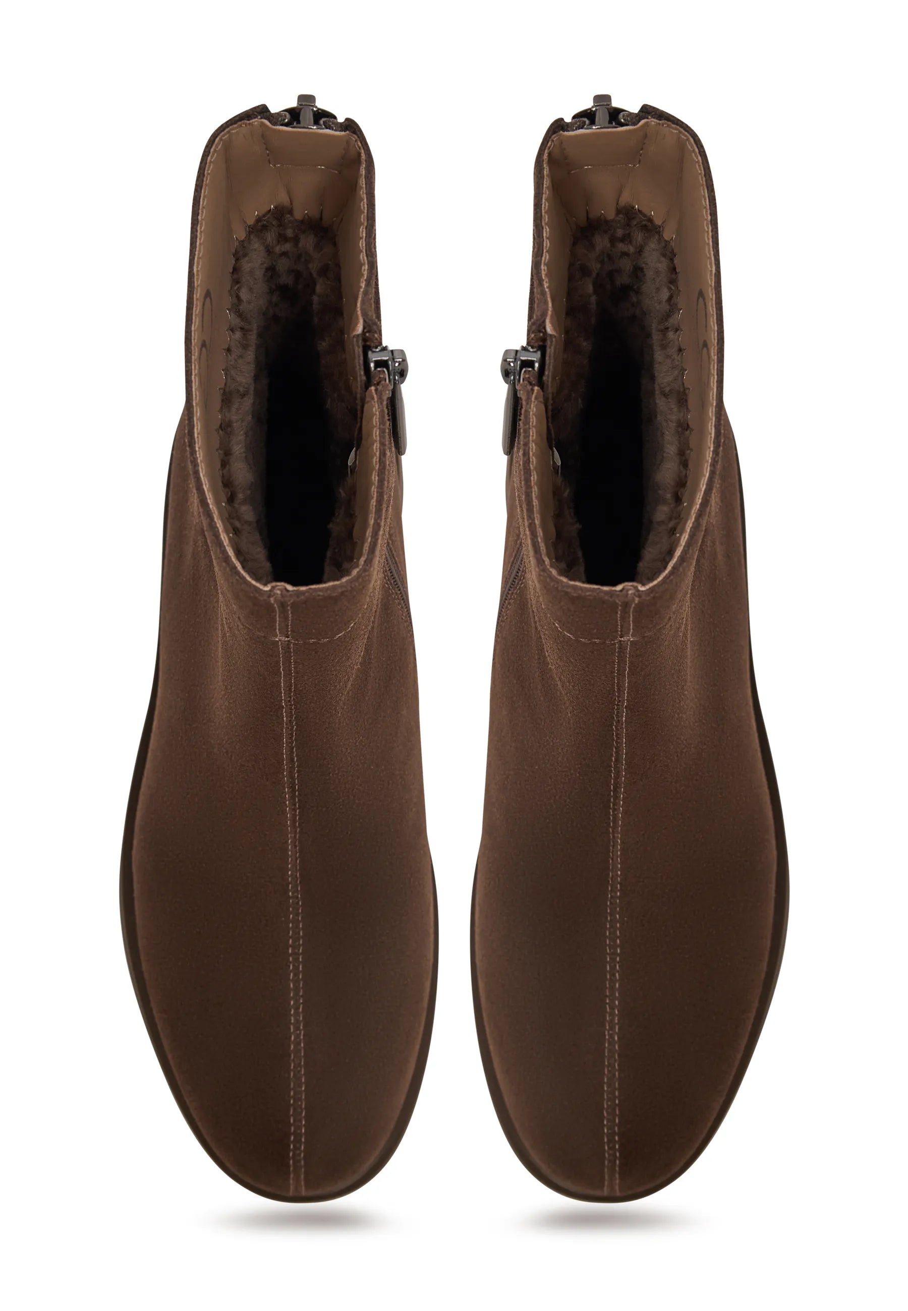 Sculpted Zip Boot - Brown