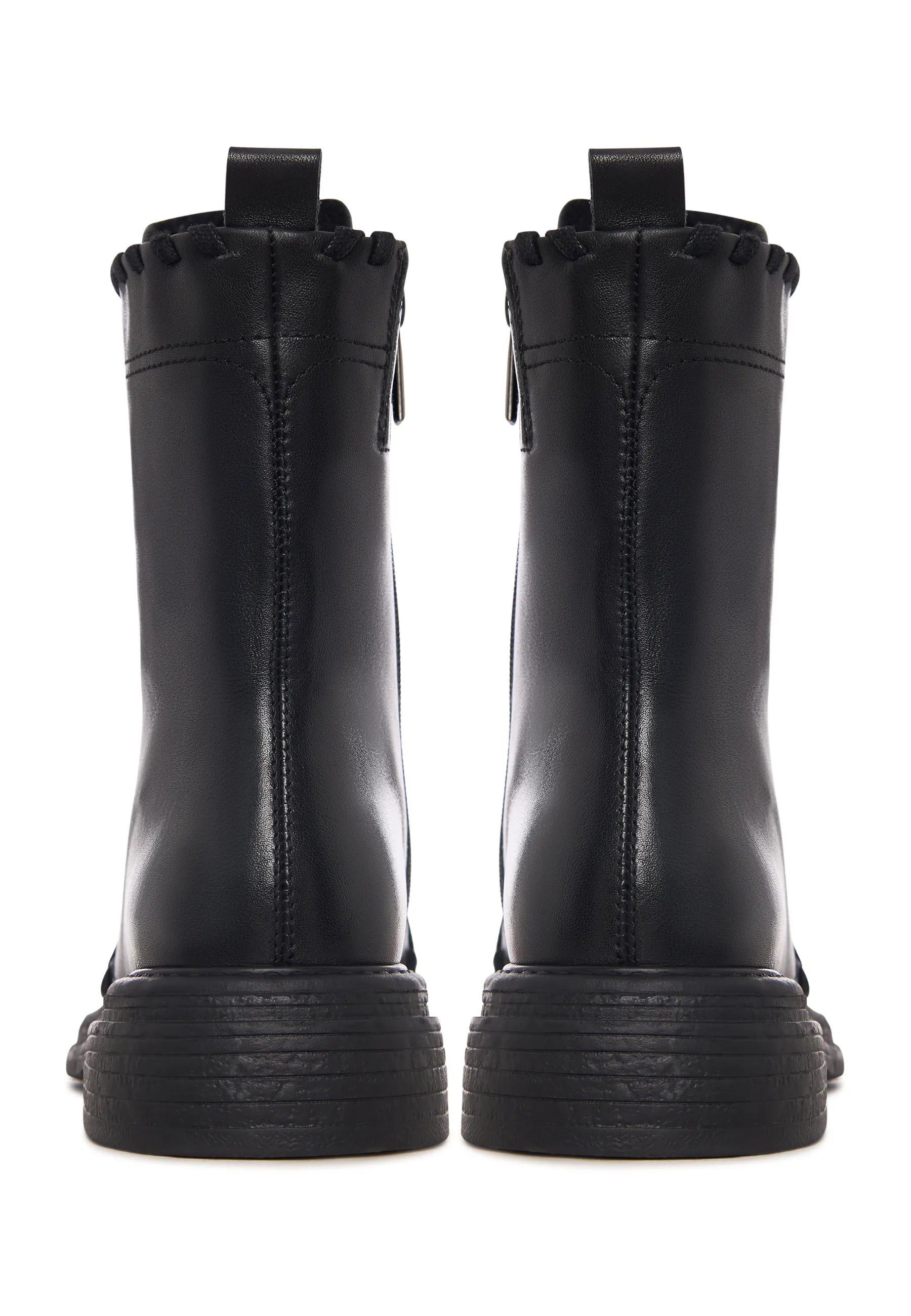 Stitch-Edge Combat Boots