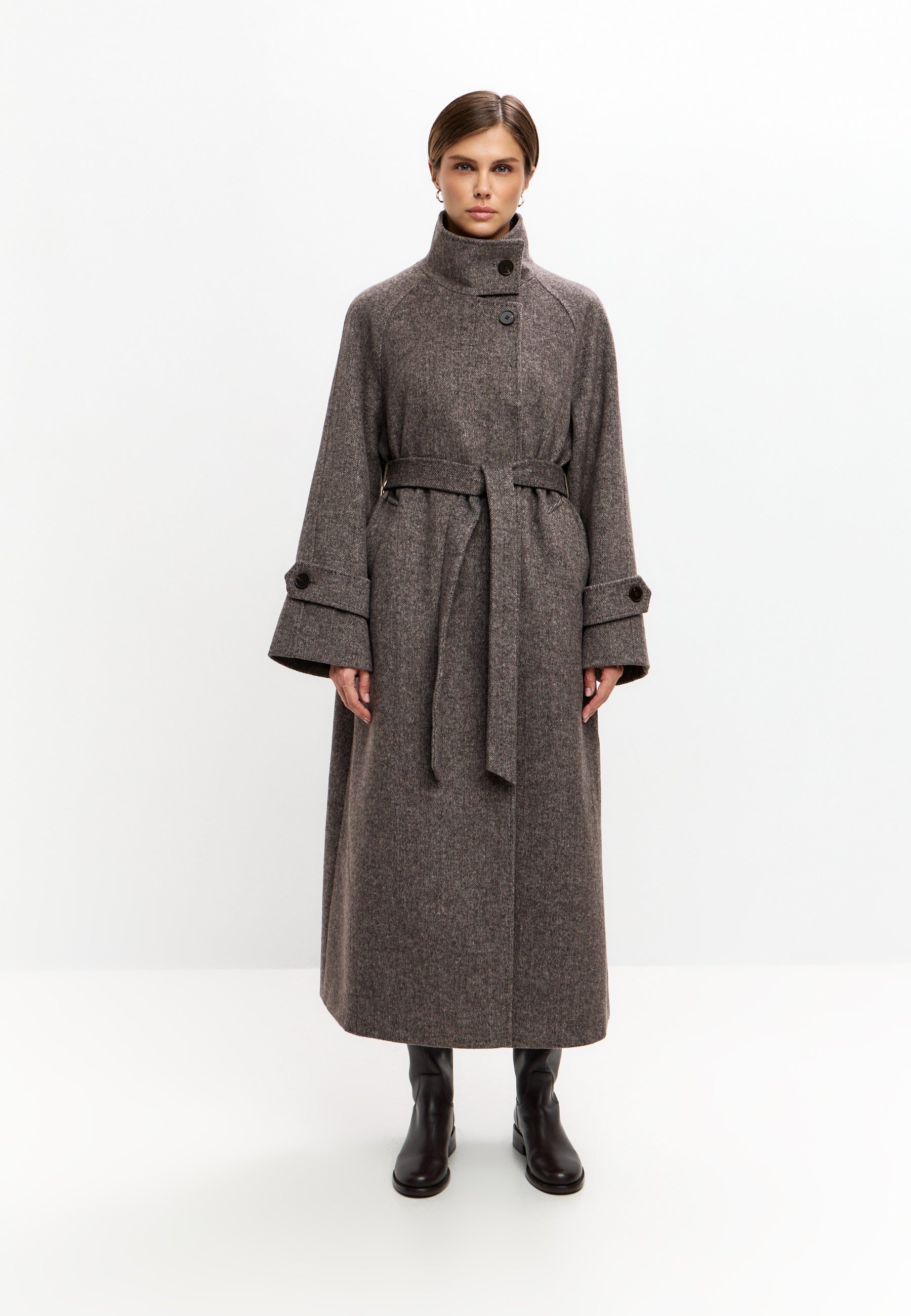 Manteau Highland Mist – Cappuccino