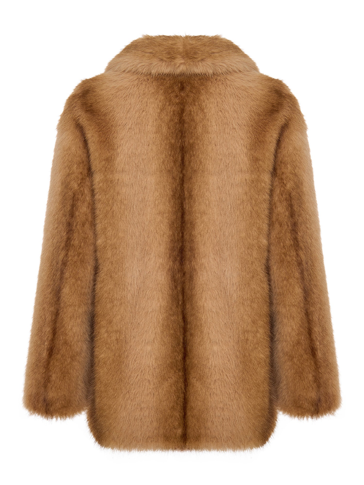 Golden Fox Faux Fur Coat – Oversized Luxury Winter Jacket