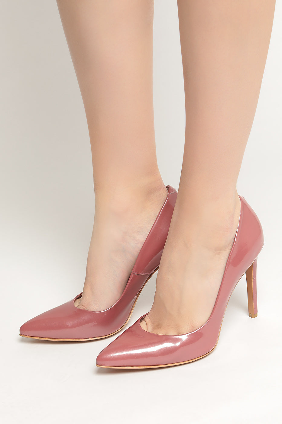 Stilettopumps i lack – Pastellrosa
