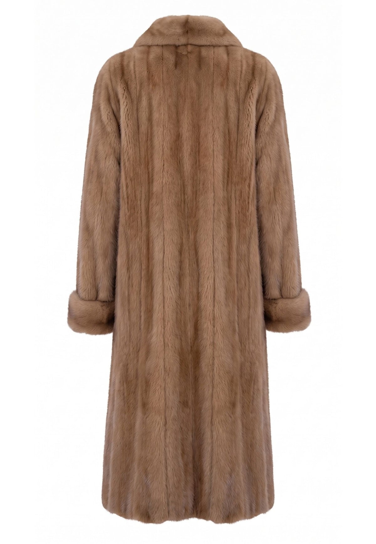 Abrigo maxi de piel sintética Reina – Taupe