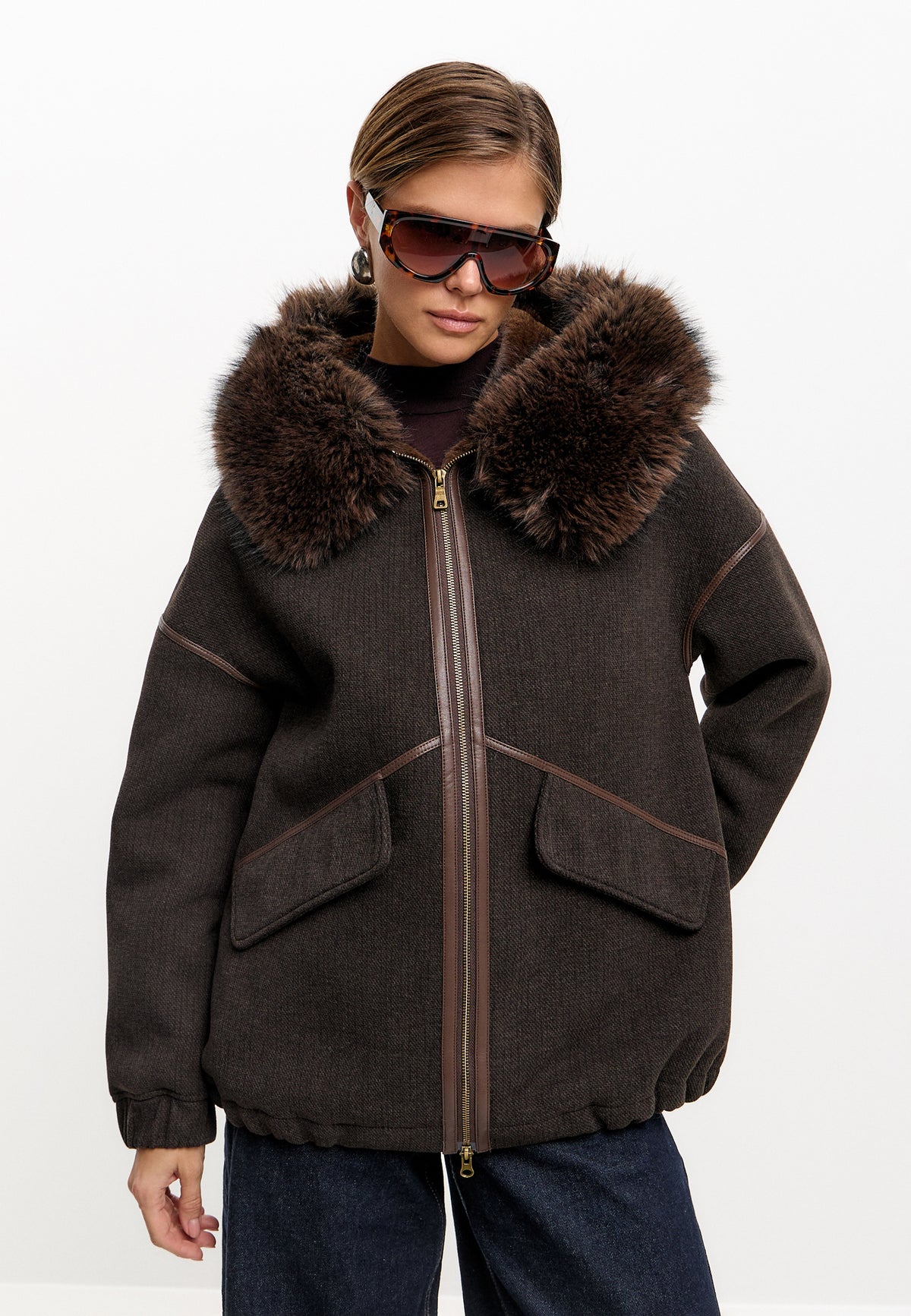 Chaqueta Nord Hood de piel sintética