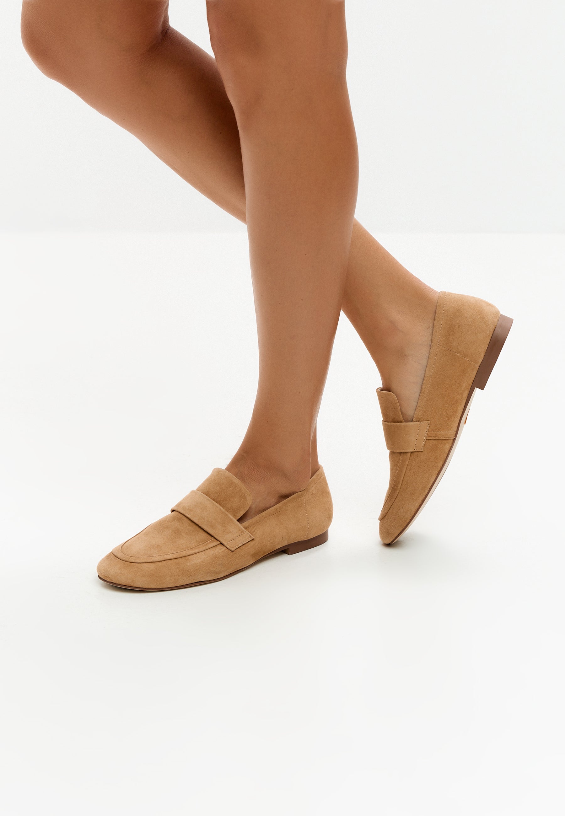 Mocassins en daim - Beige