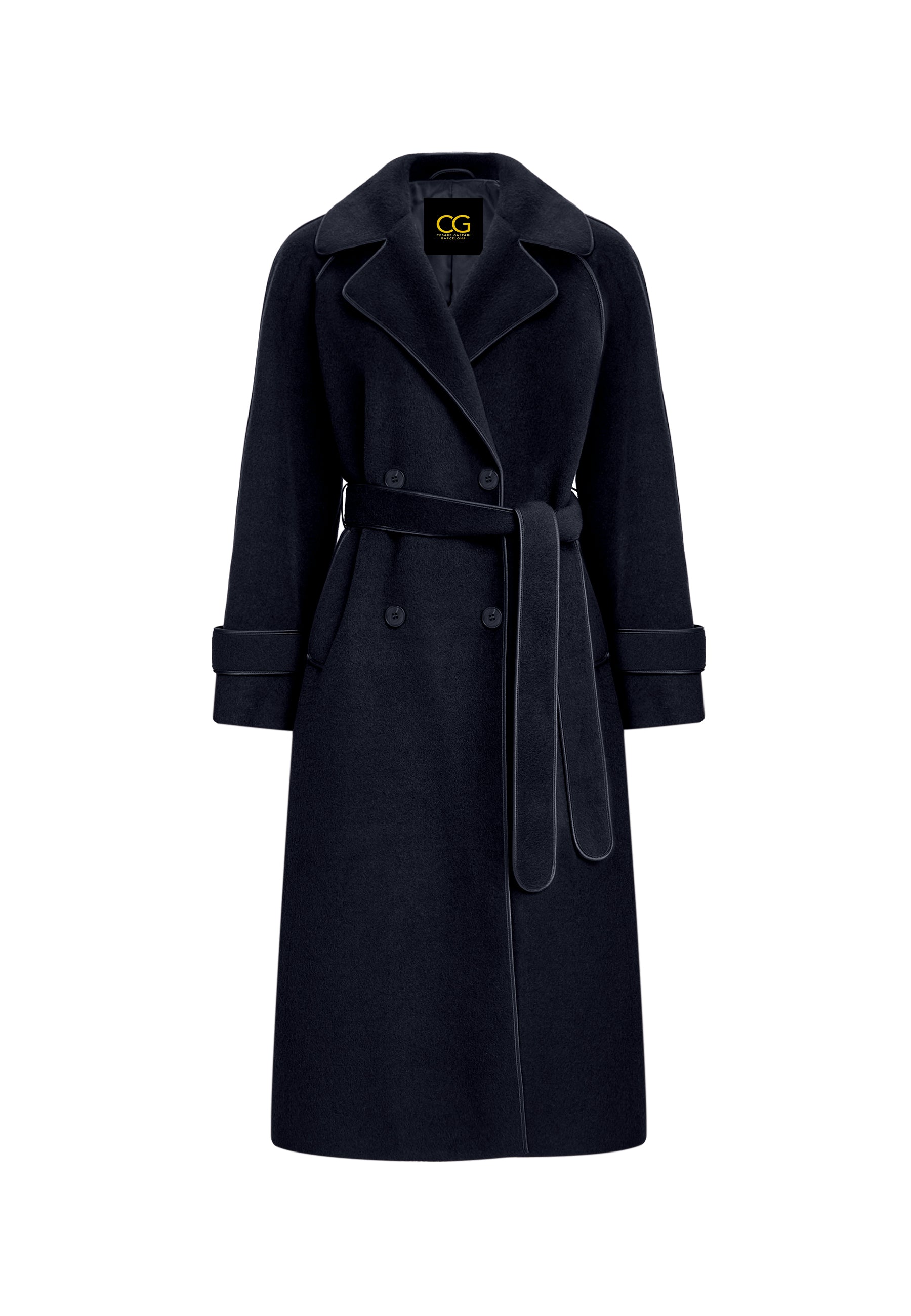 Wool-Blend Notch Lapel Jacket - Blue