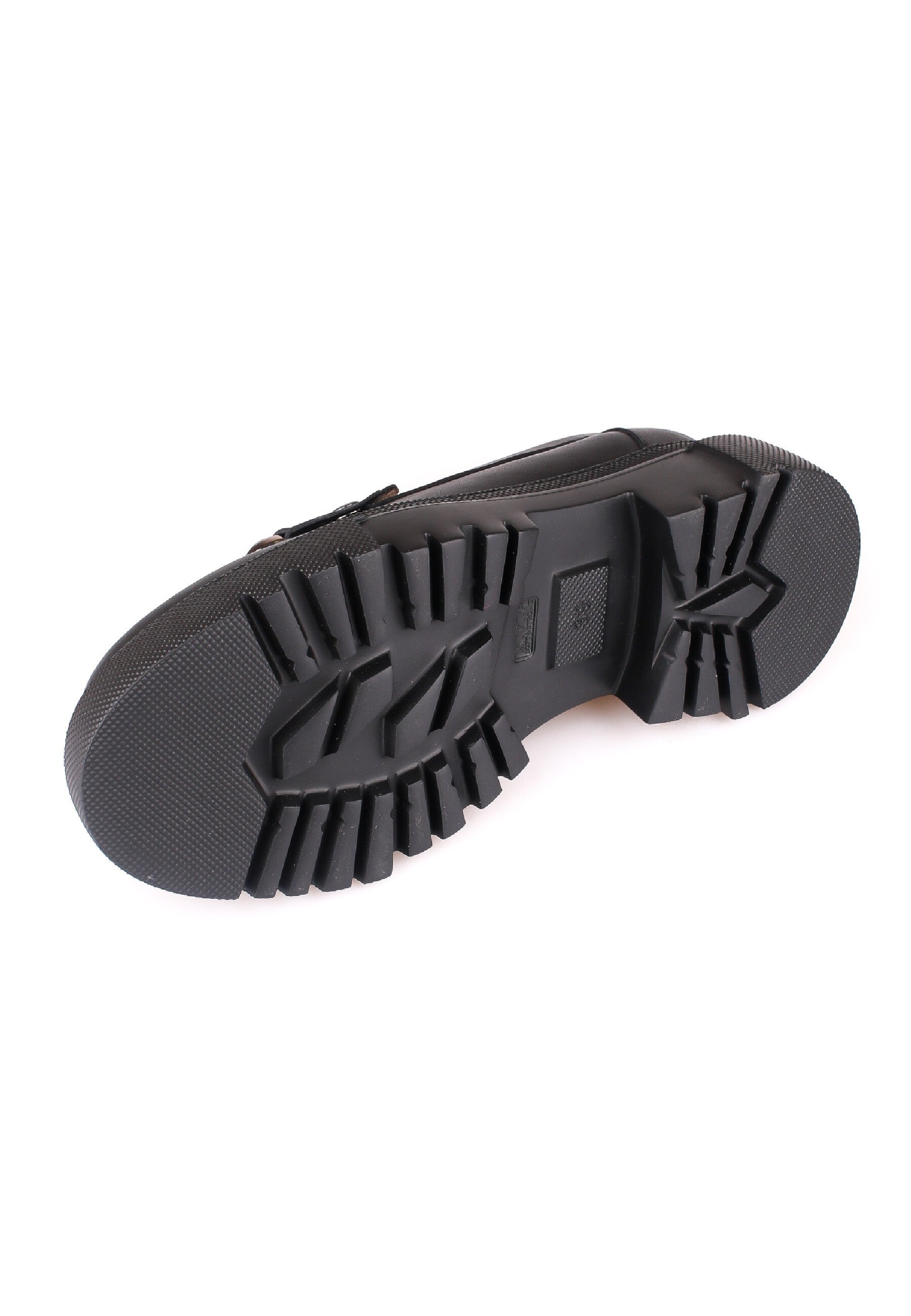 Chunky Chain Detail Loafers - Black