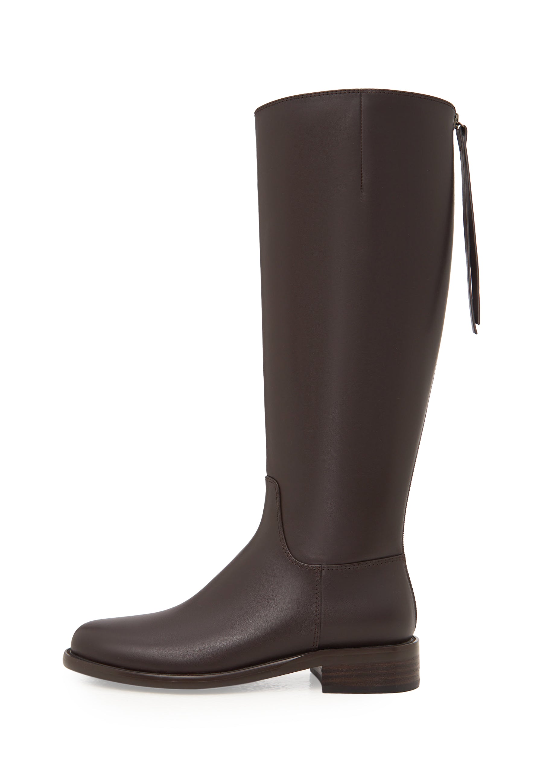 Kniehohe Reitstiefel aus Leder – Schwarz