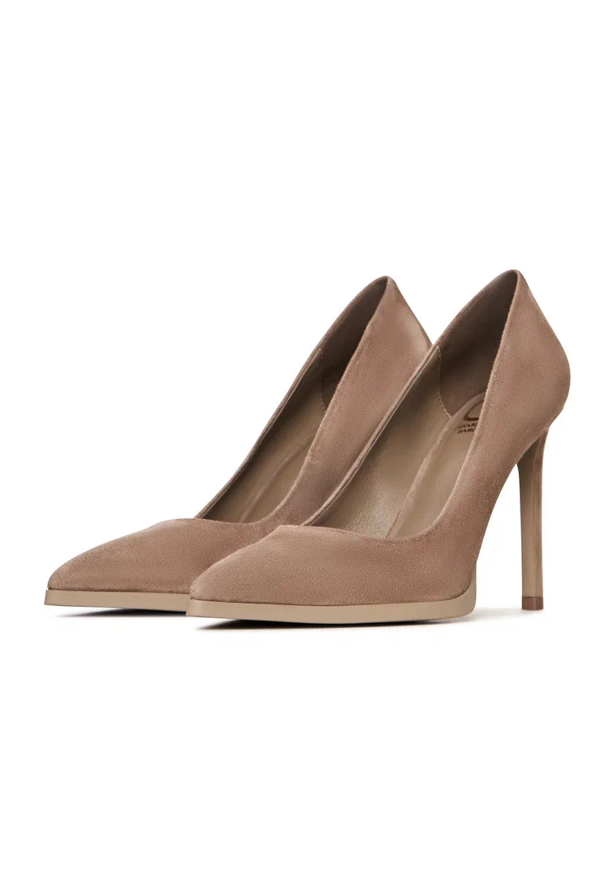 Skyline Suede Stilettos - Beige