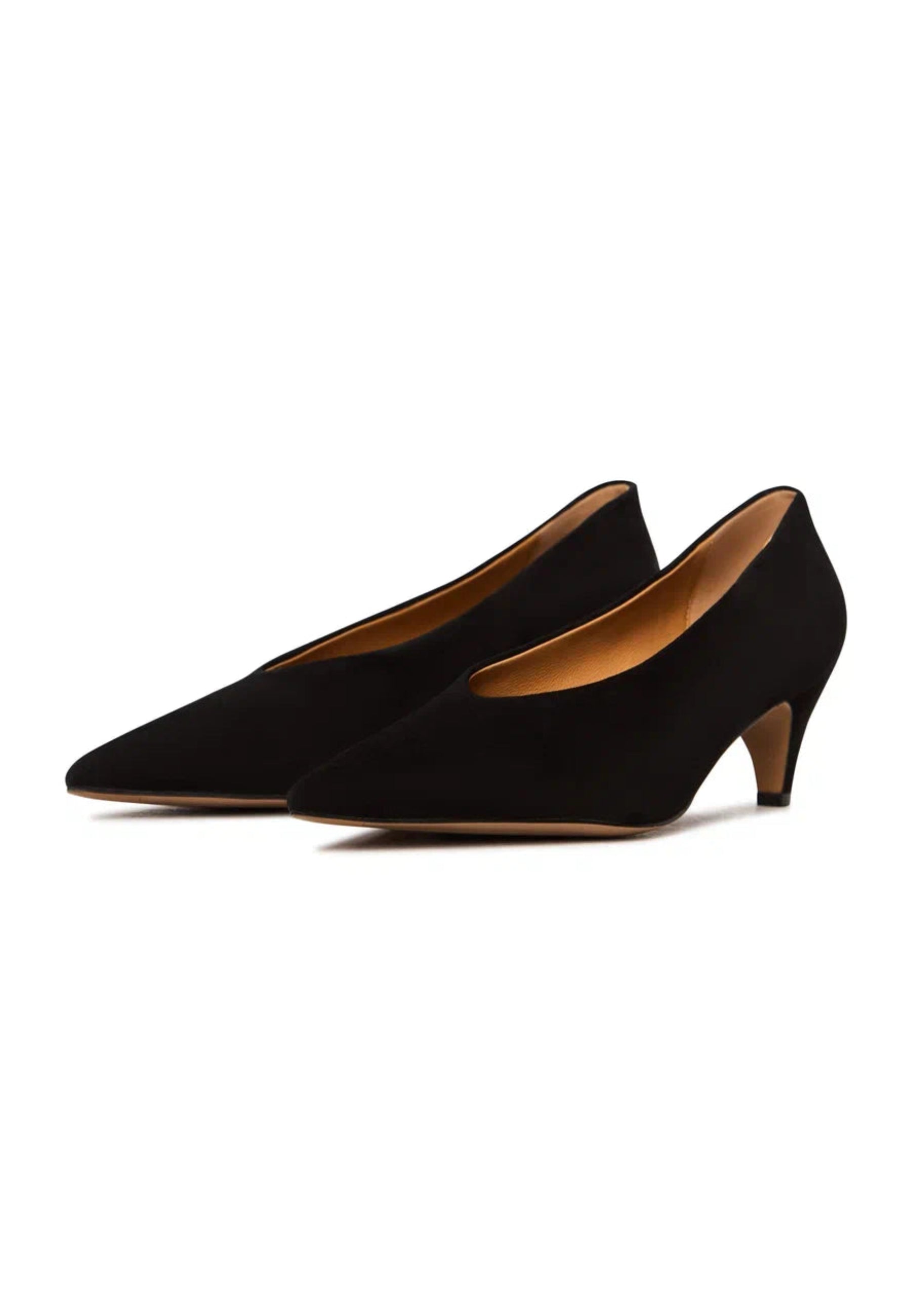 Velvet Curve Pumps - Black