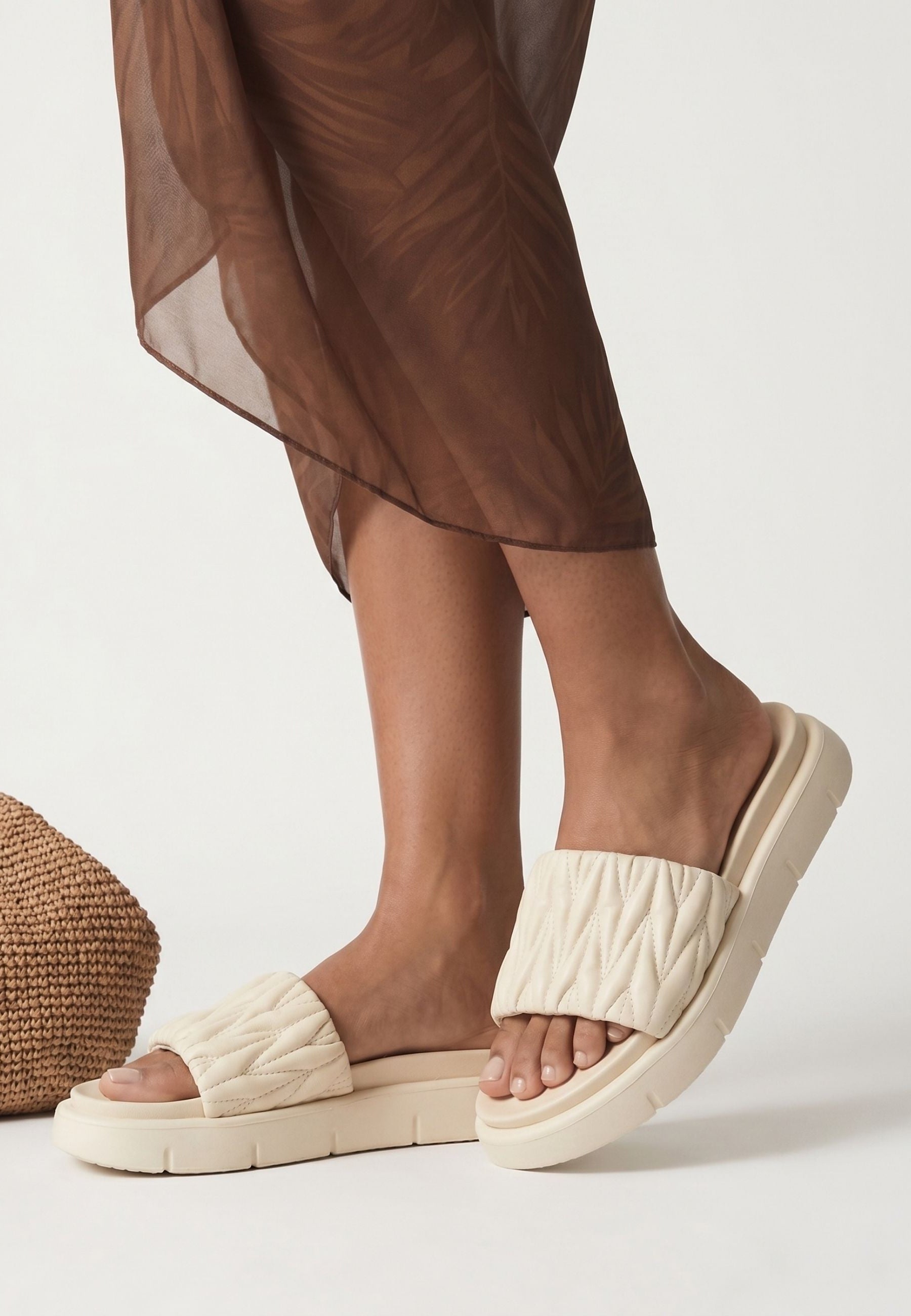 Leather Sandals Mirena - Beige