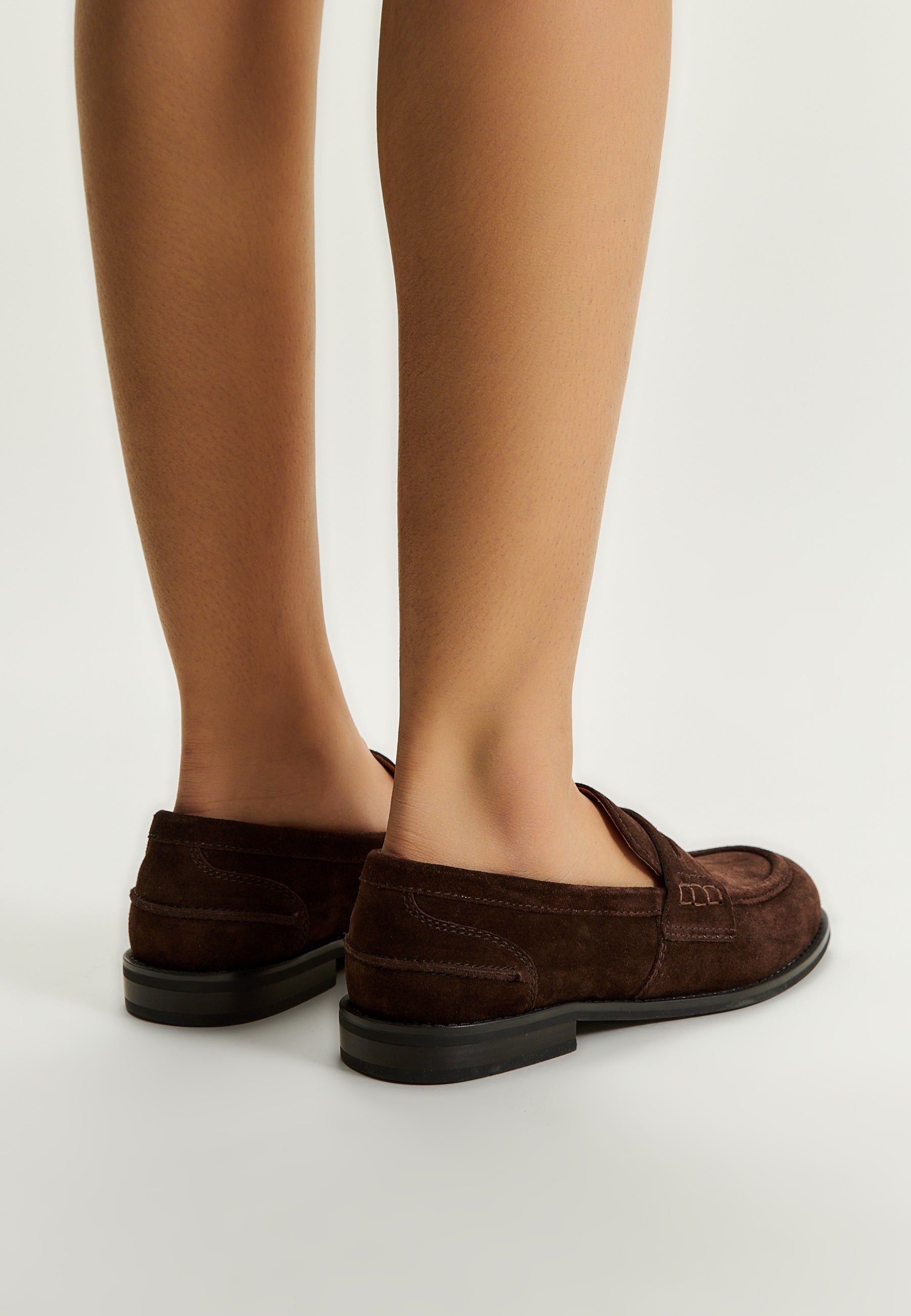Suede Strap Loafers