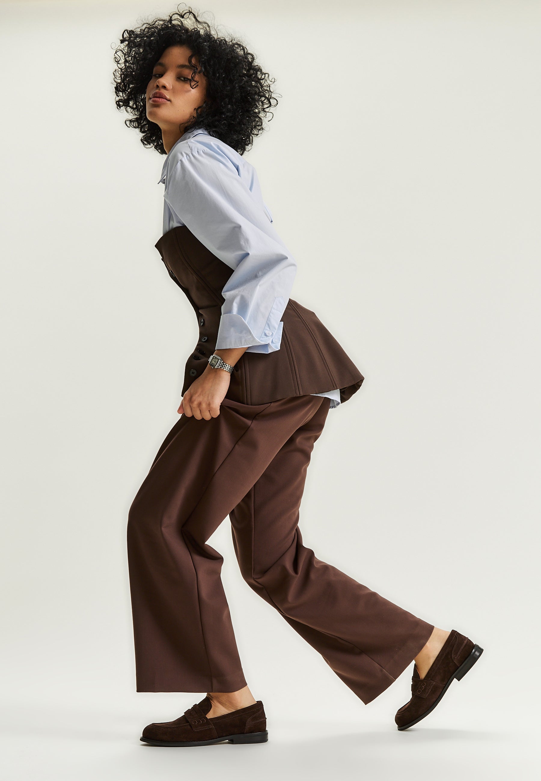 Suede Strap Loafers