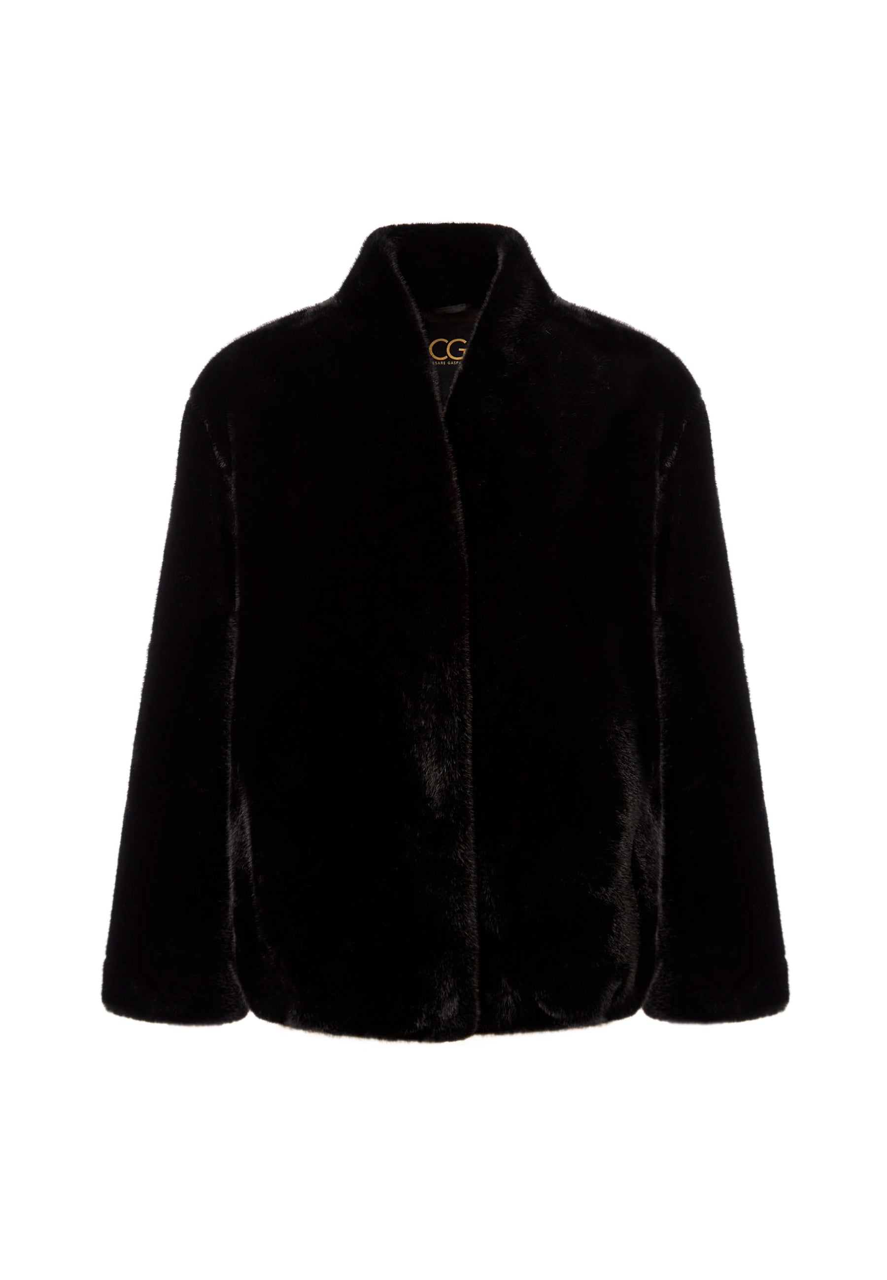 Chaqueta Halo de piel sintética – Negro
