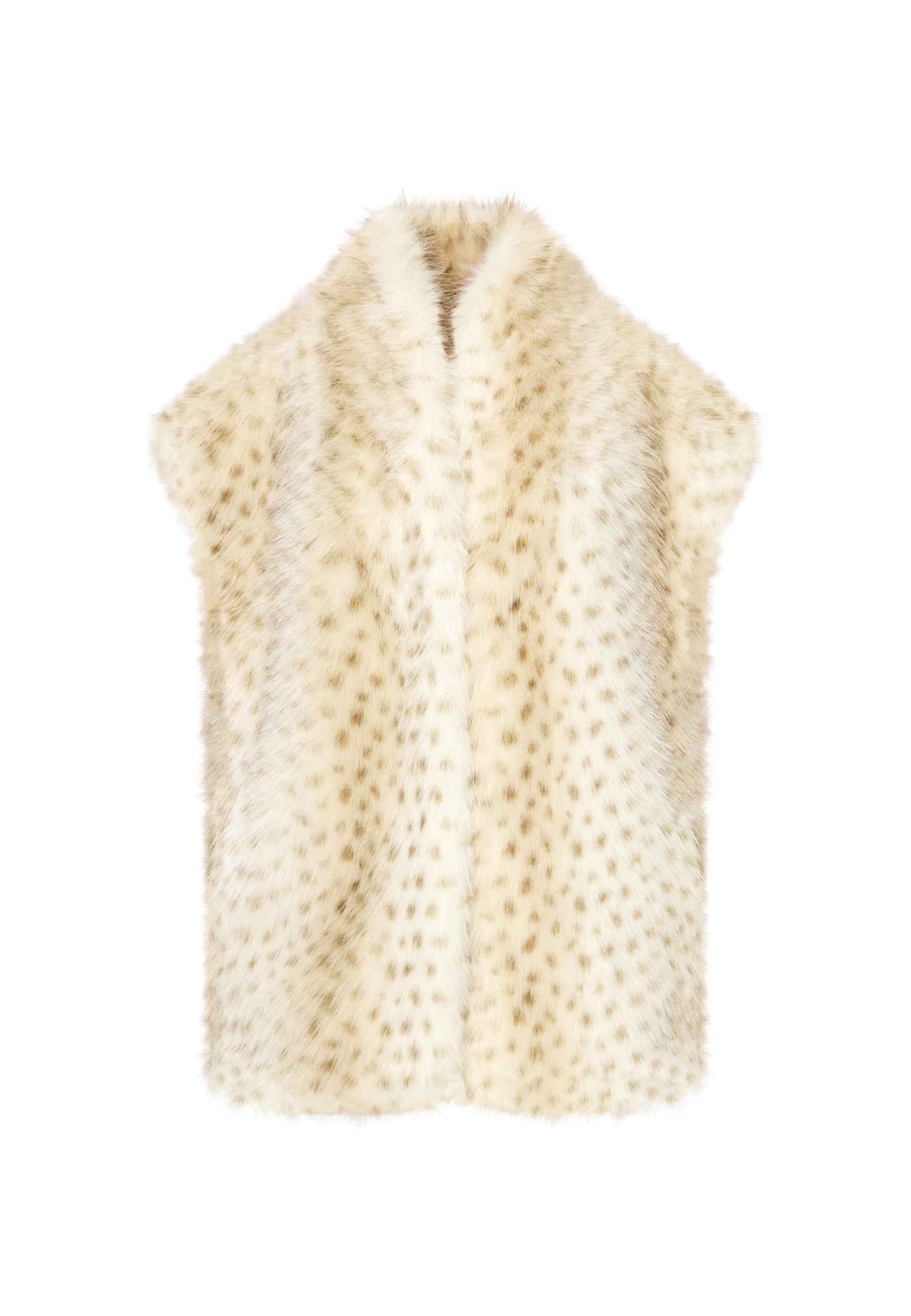 Snow vest i imiteret pels – Lysebeige