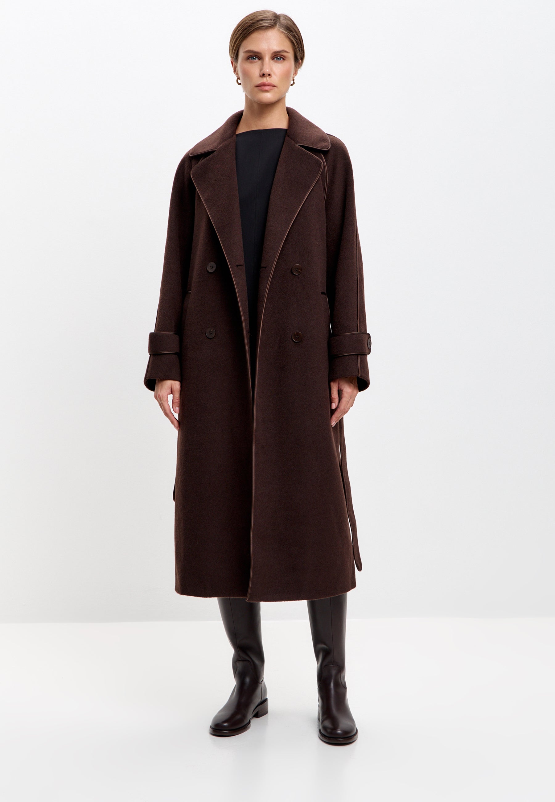 Wool-Blend Notch Lapel Jacket - Grey