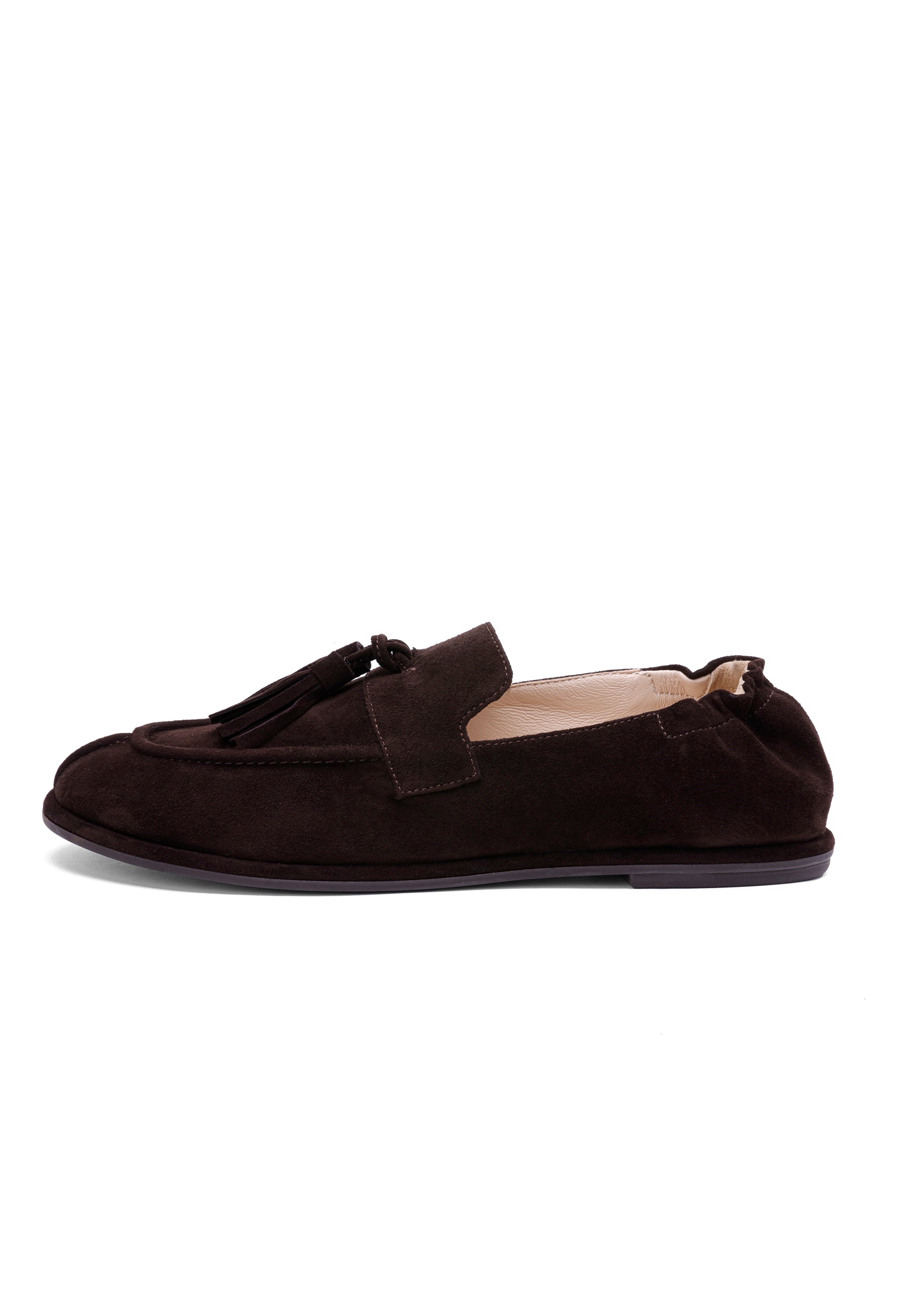 Mocasines de ante con borlas – Chocolate