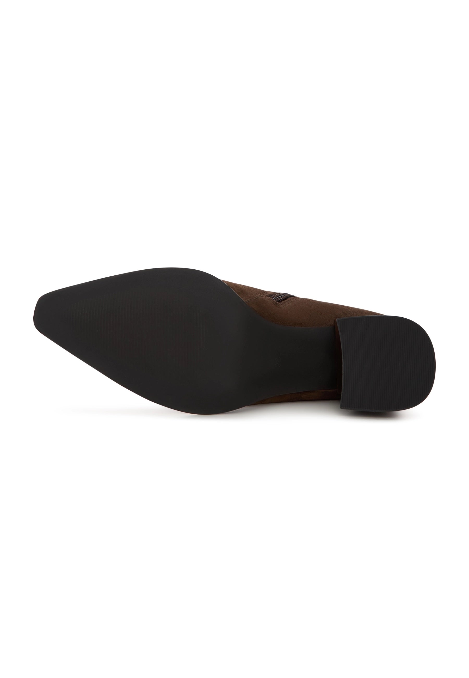 Architect Heel Leather Ankle Boot - Brown