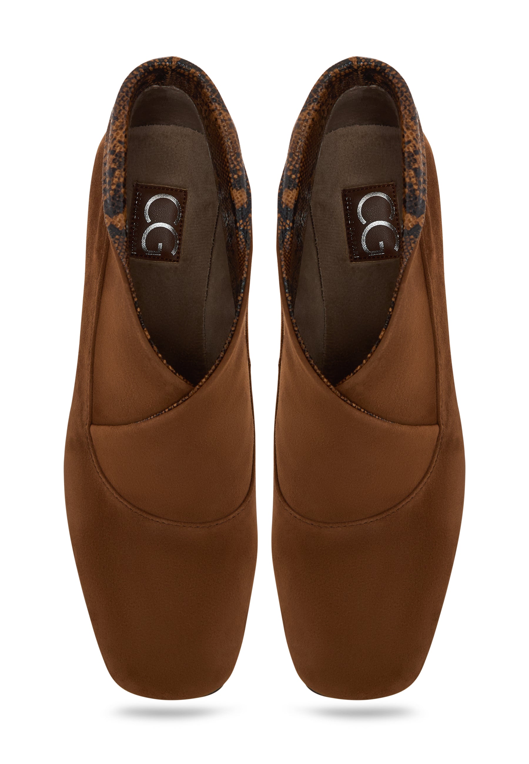 Sculpted High Vamp Ankle Shoe - Brown
