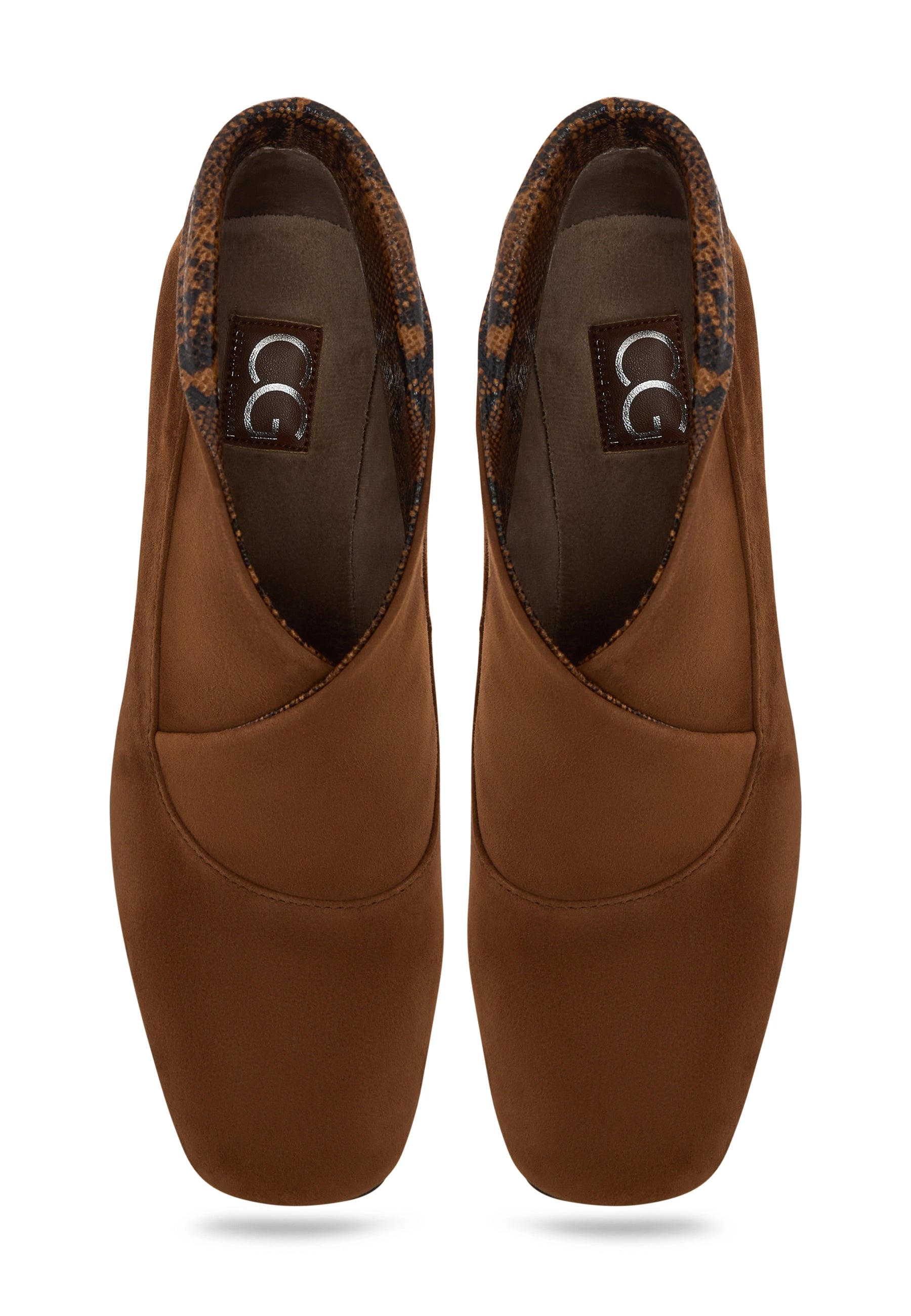 Sculpted High Vamp Ankle Shoe - Brown