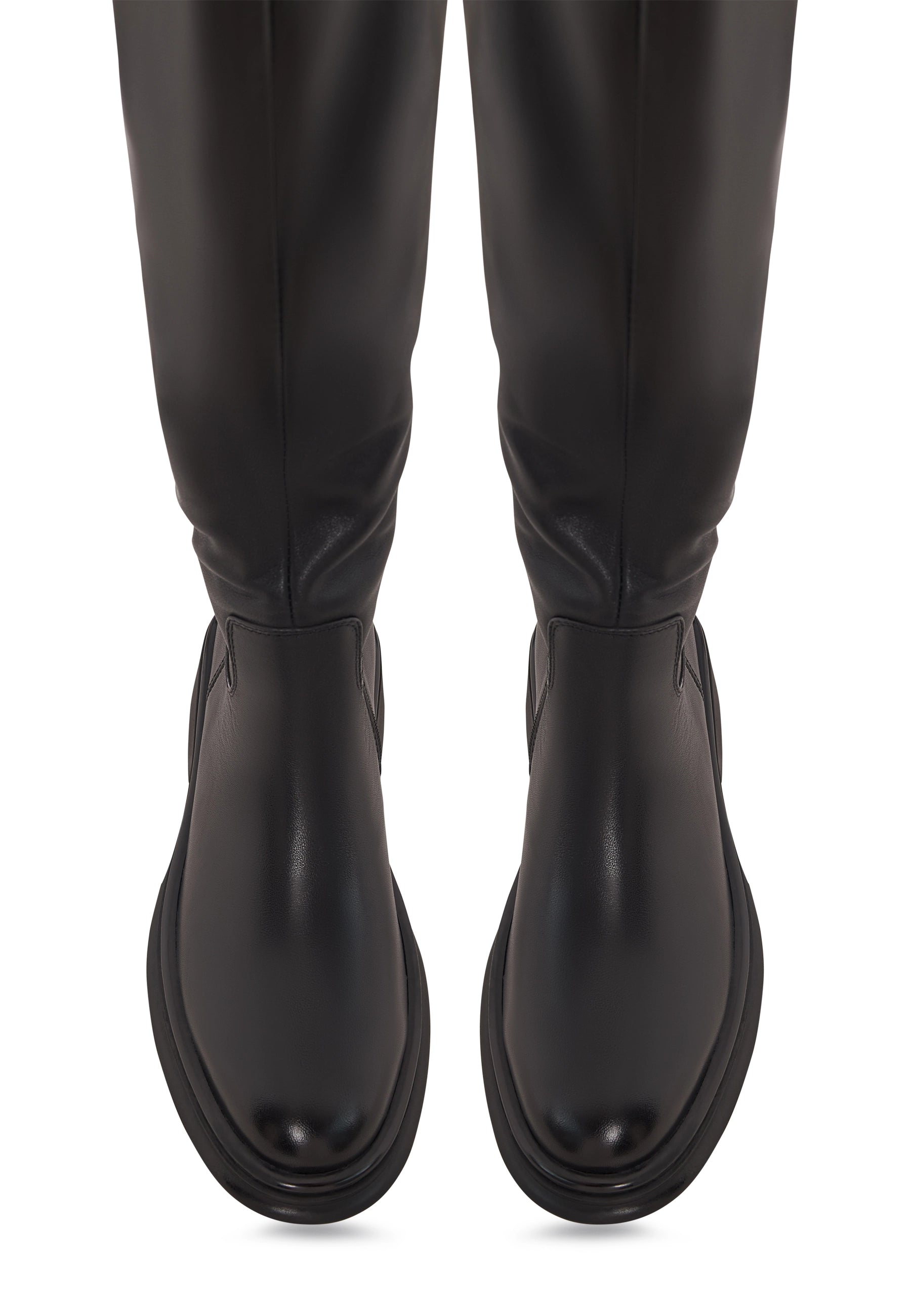 Sculpted Silhouette Riding Boot - Black