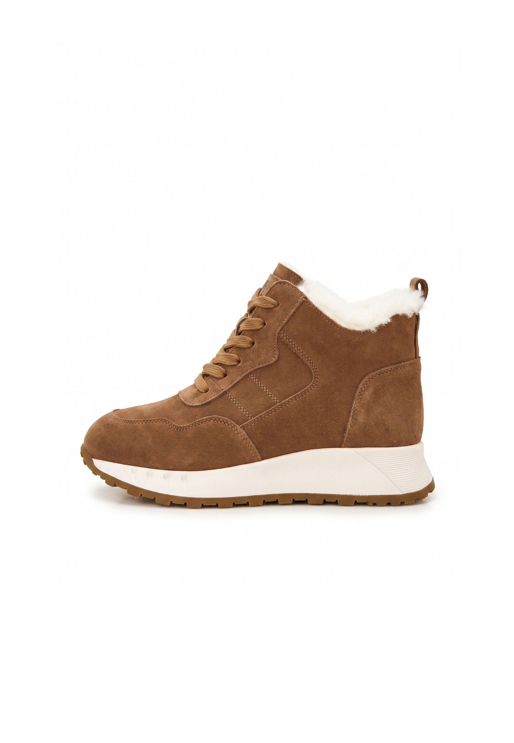 Winterstiefel mit flacher Sohle - Braun