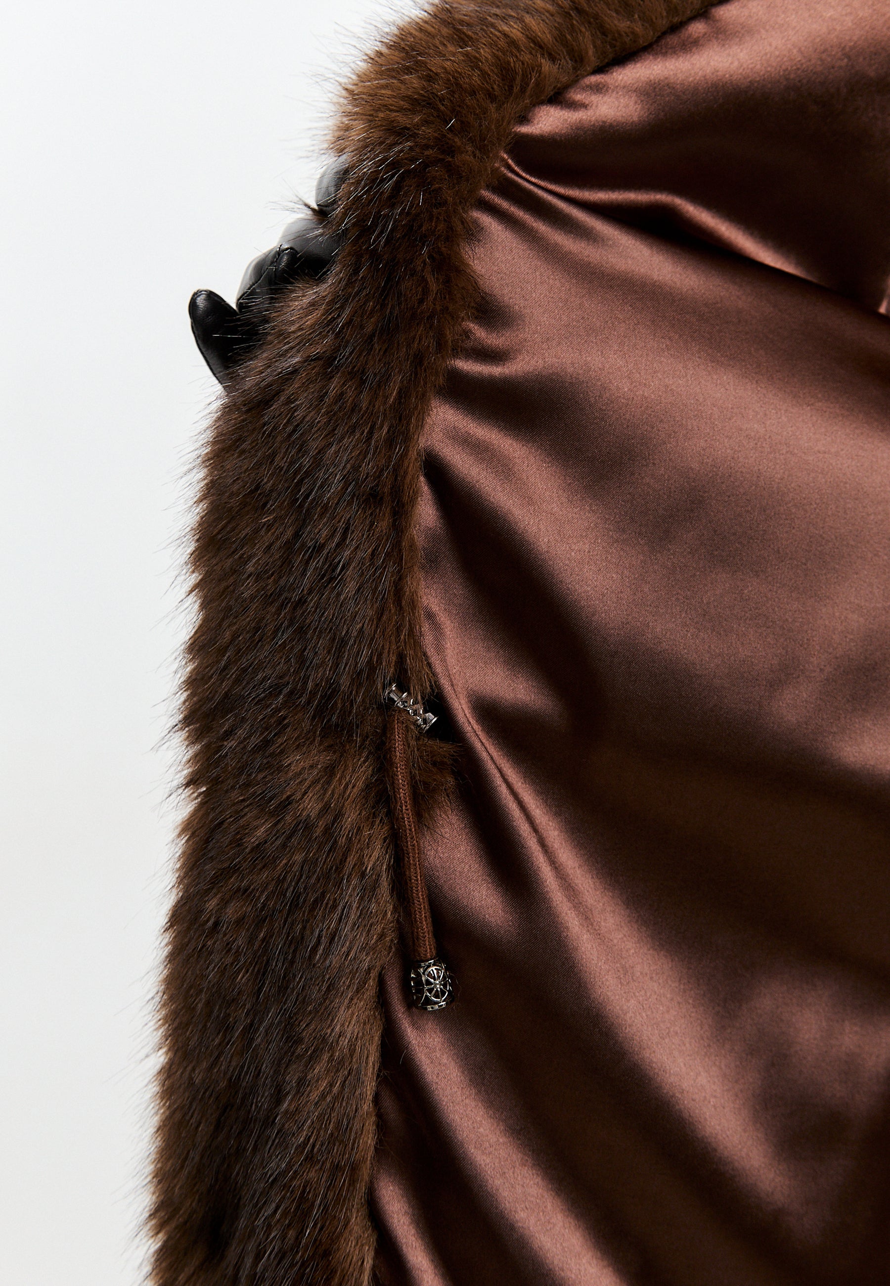Chocolate Brown Faux Fur Coat – Oversized Luxury Winter Jacket