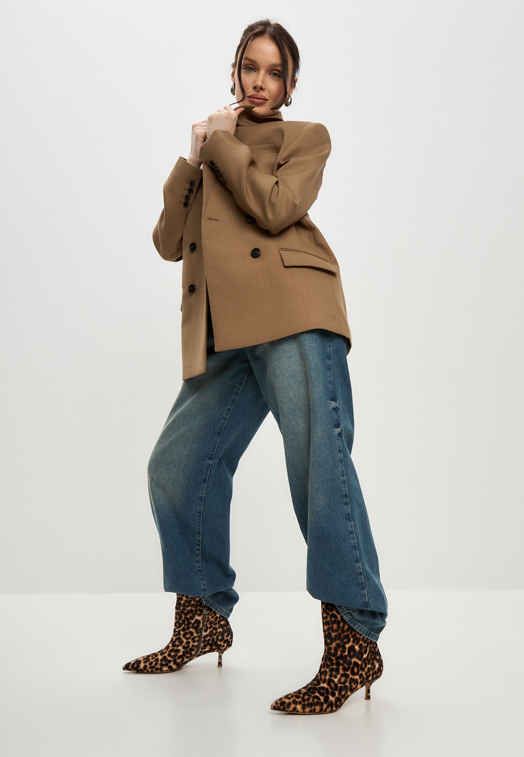 Klassische Stiefelette Regina - Leopard