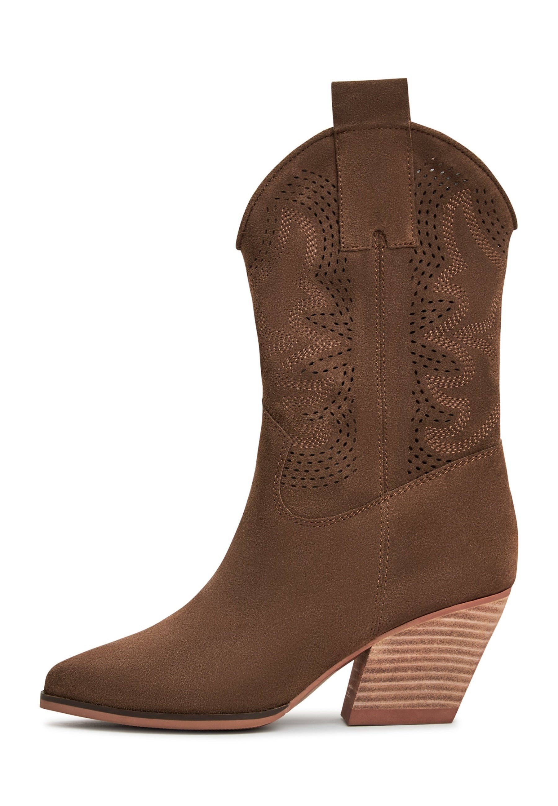 Wildleder-Cowboystiefel Elena - Braun