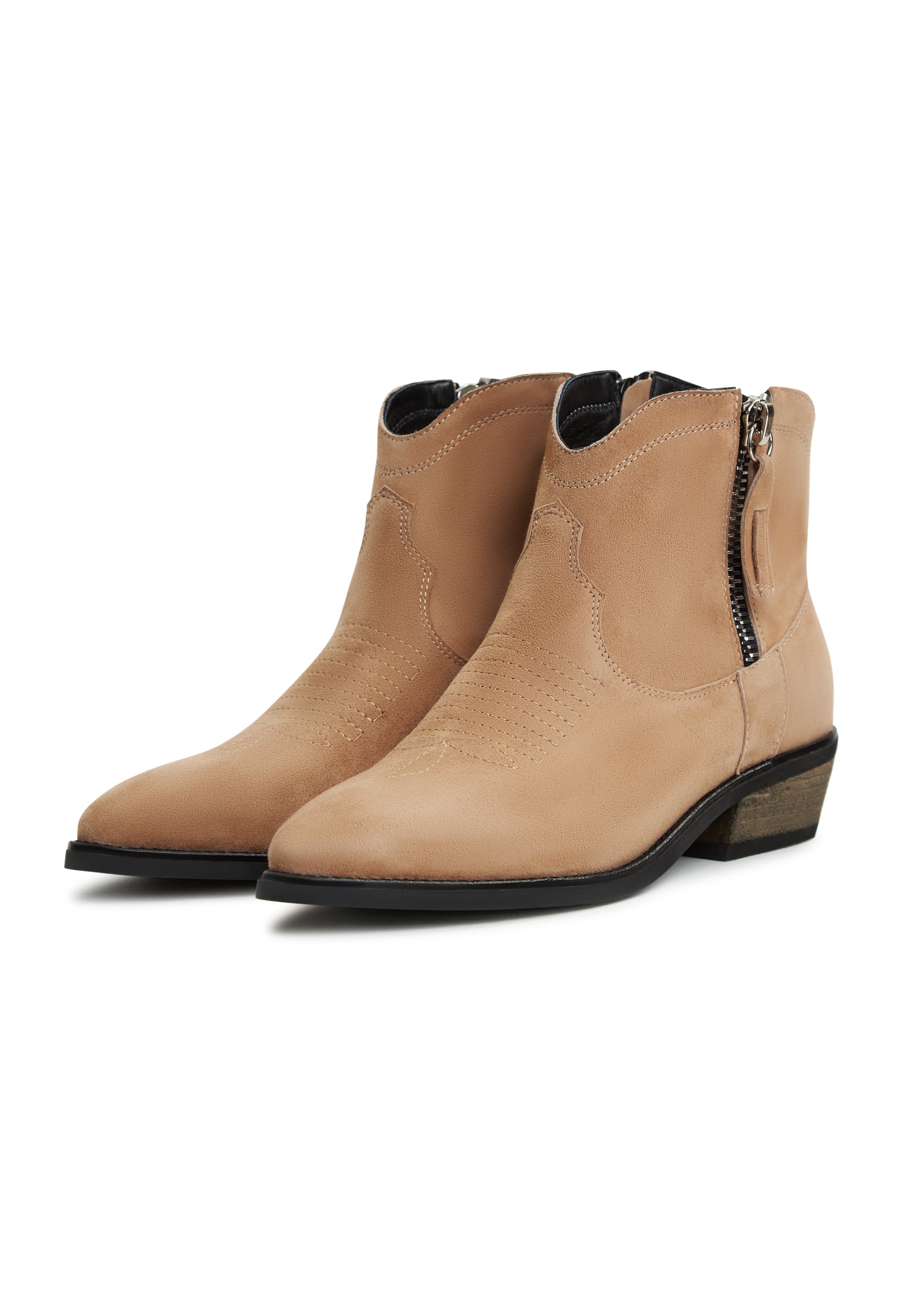 Skórzane buty kowbojskie Vicky - brązowe