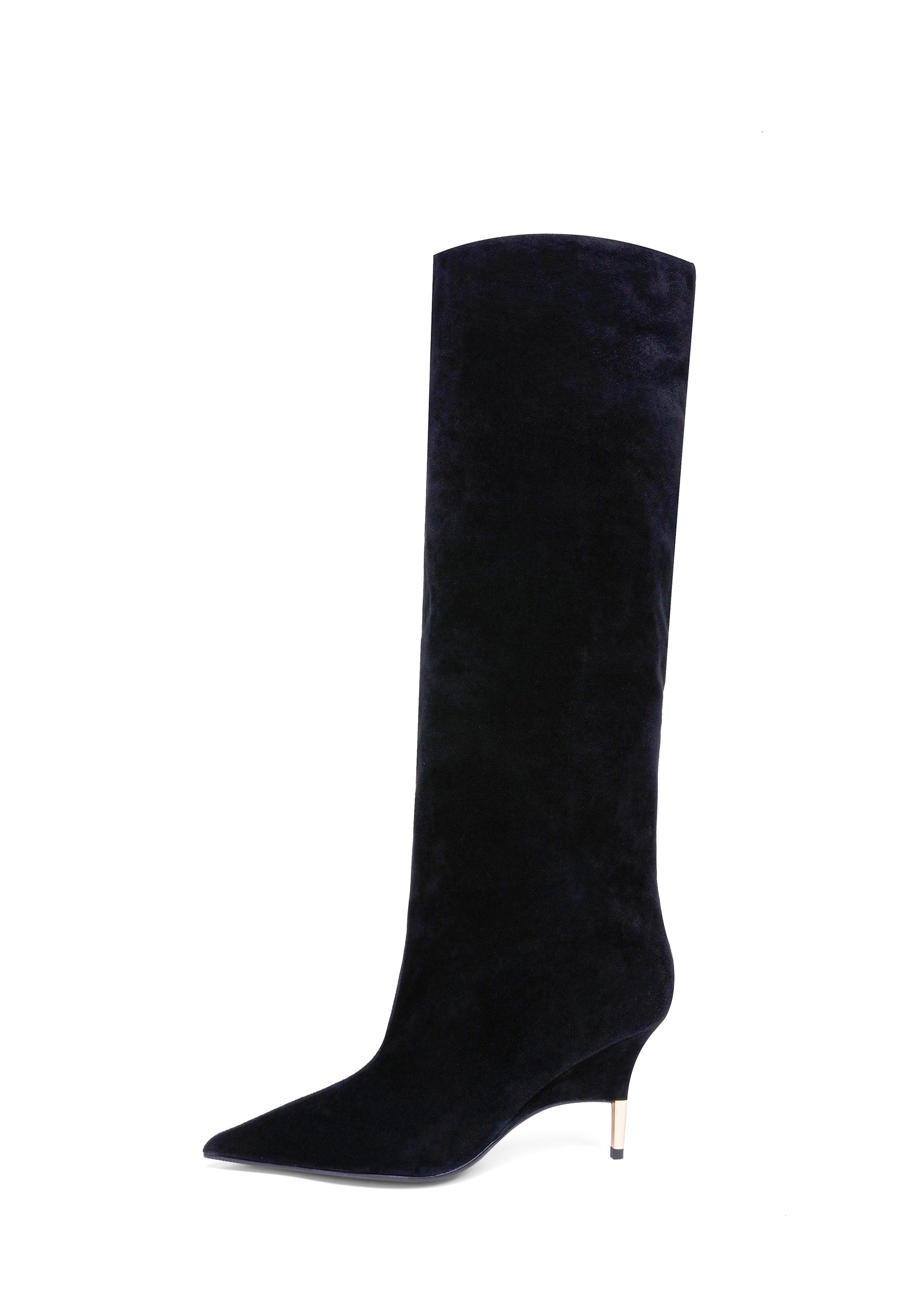 Noir Elegance knæhøje støvler – Sort