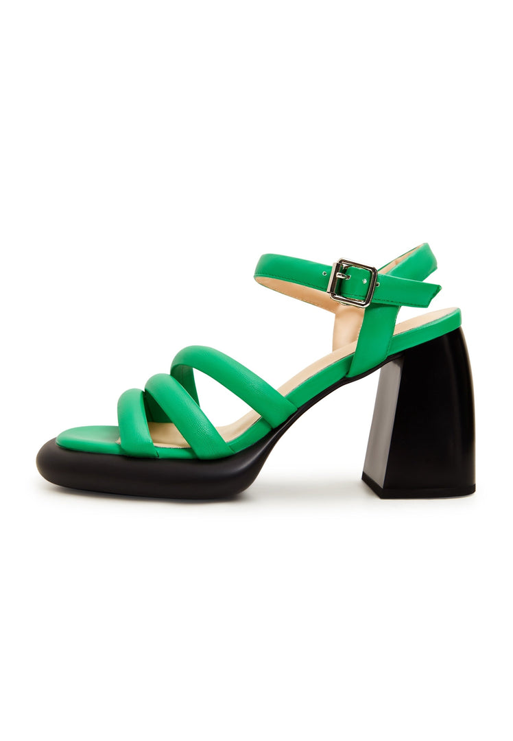 Sandalen met open teen en blokhak