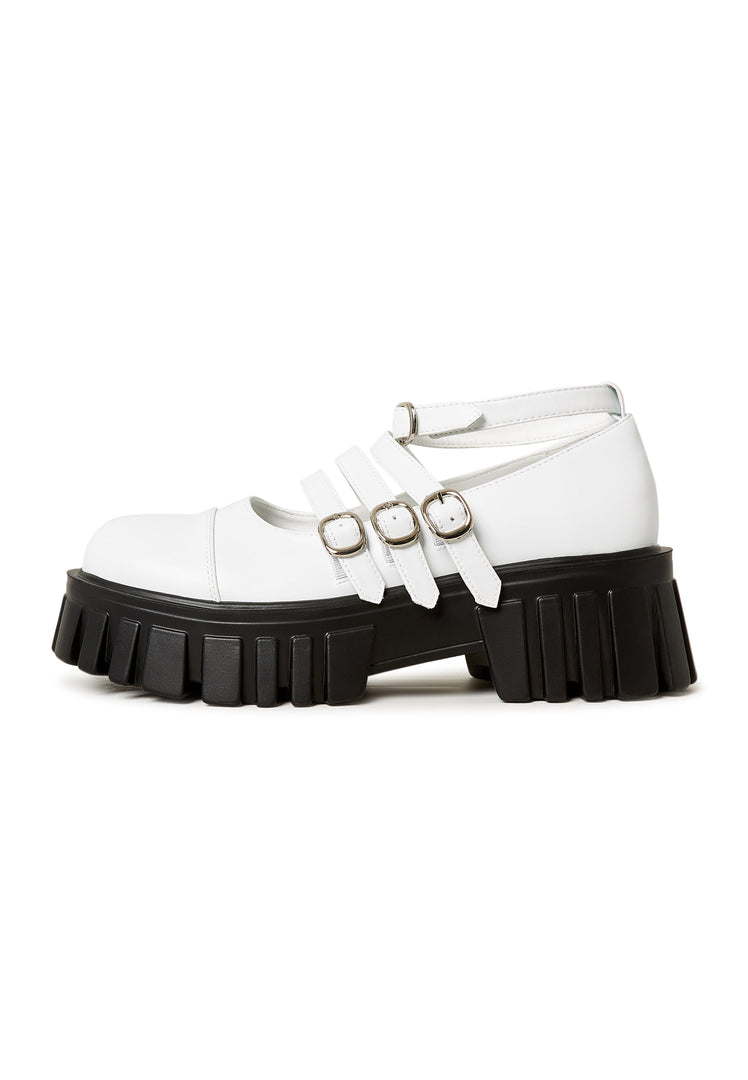 Loafersy Mary Jane - Biały