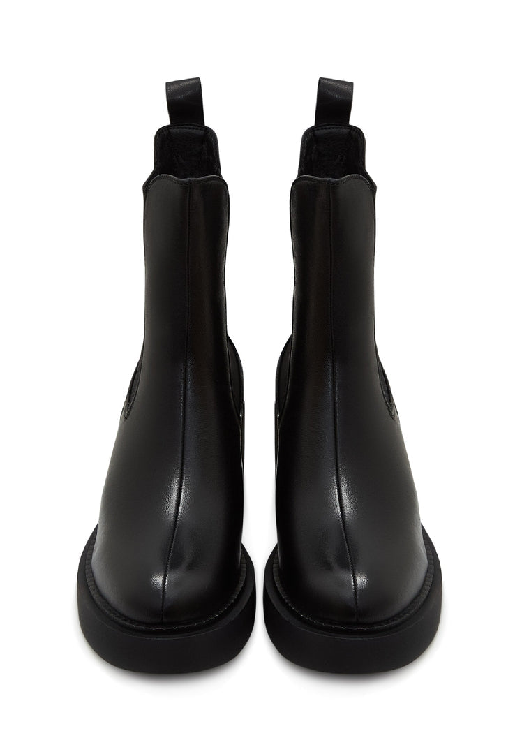A stylish pair of black women's casual ankle boots, the Isa boots.