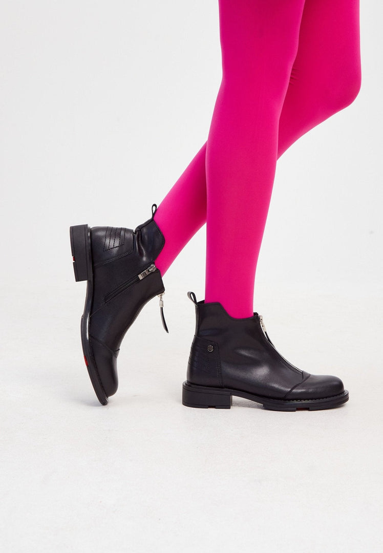 A chic pair of Antonia black ankle boots, stylish women's footwear for a fashionable look.
