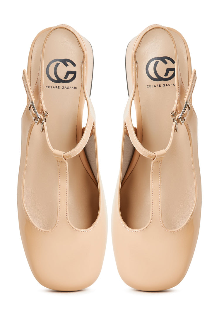 A stylish pair of beige Slingback pumps, named Irina, for women's footwear collection, featuring elegant high heels.