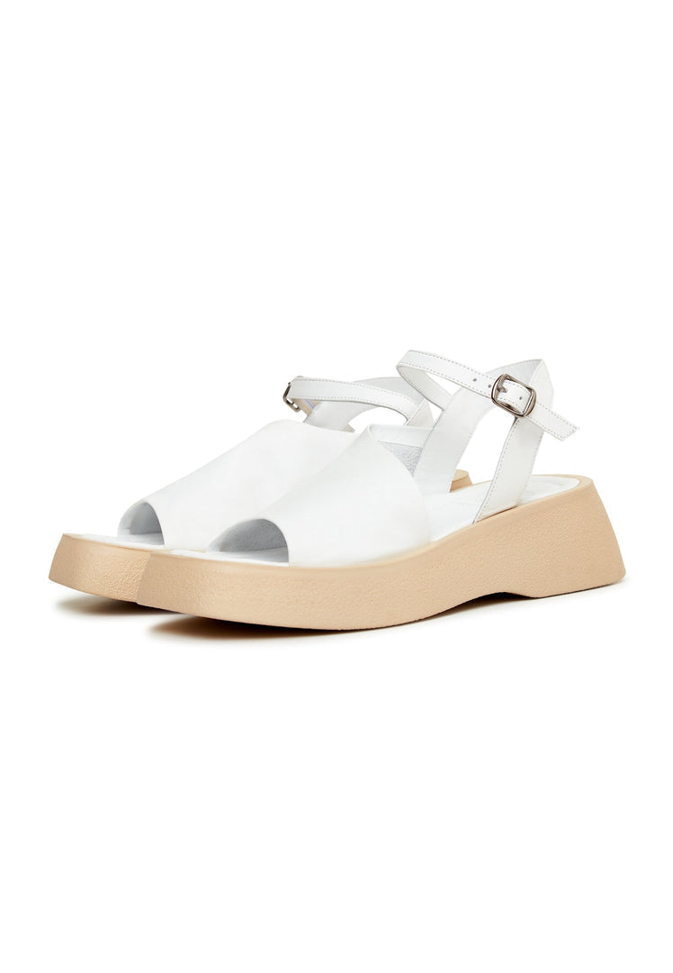 A trendy pair of best white platform sandals - perfect for adding a casual chic touch to your outfit.