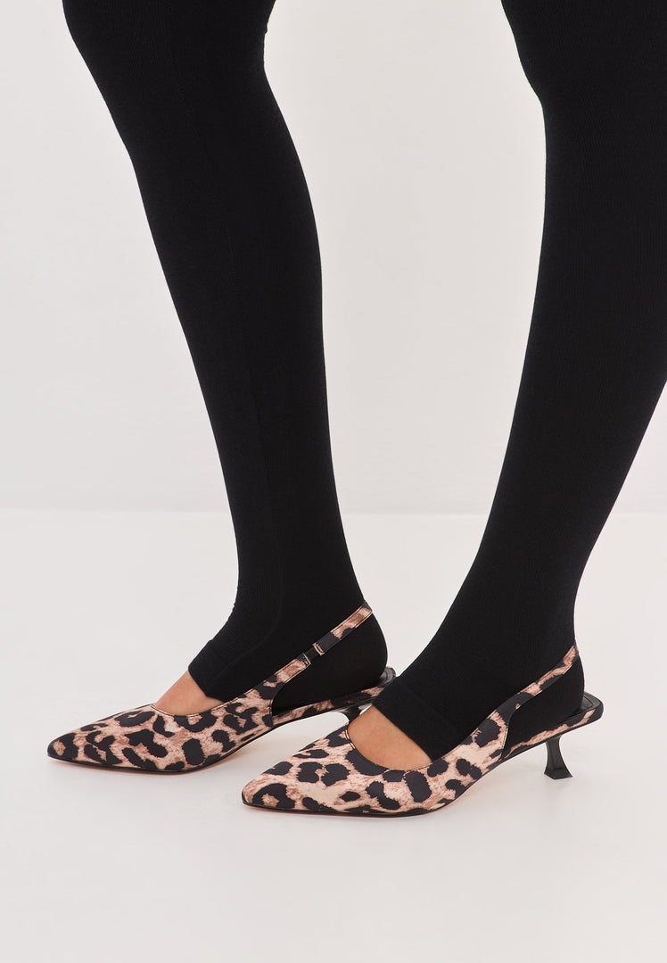 A pair of trendy women's leopard print stiletto heeled pumps, perfect for adding a fierce touch to any outfit.