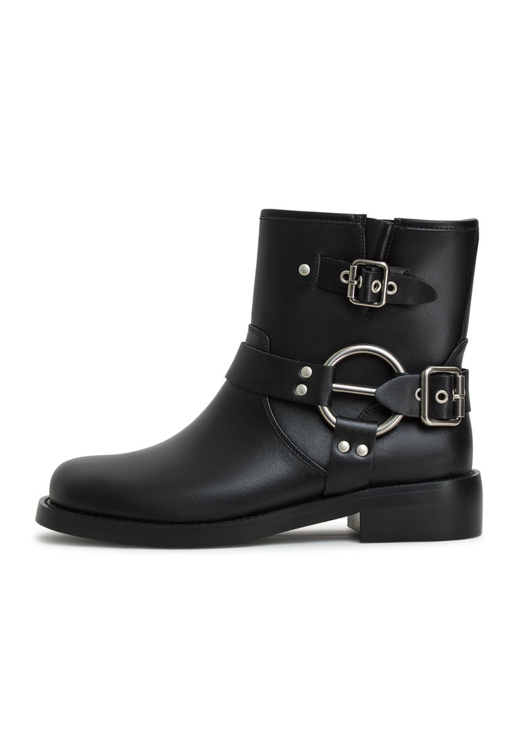 Stylish leather waterproof motorcycle boots, perfect for bikers, featuring a sleek design and durable construction.