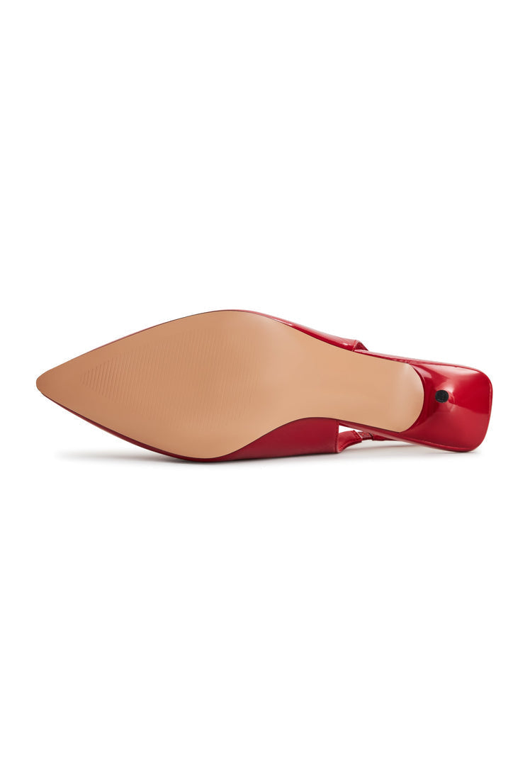 A pair of elegant red high heeled pumps, also known as women's Harper red pumps, the perfect choice for adding a pop of color to any outfit.