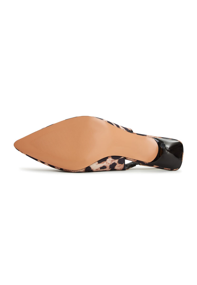 A pair of stylish Harper high heels in leopard print, perfect women's designer footwear with high heeled pumps and a fashionable twist with animal print.