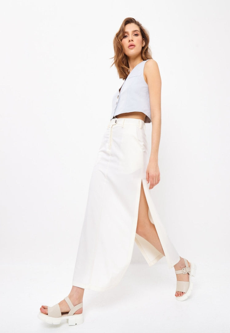 A stylish pair of chunky platform sandals with a thick elevated sole, perfect for a trendy look.