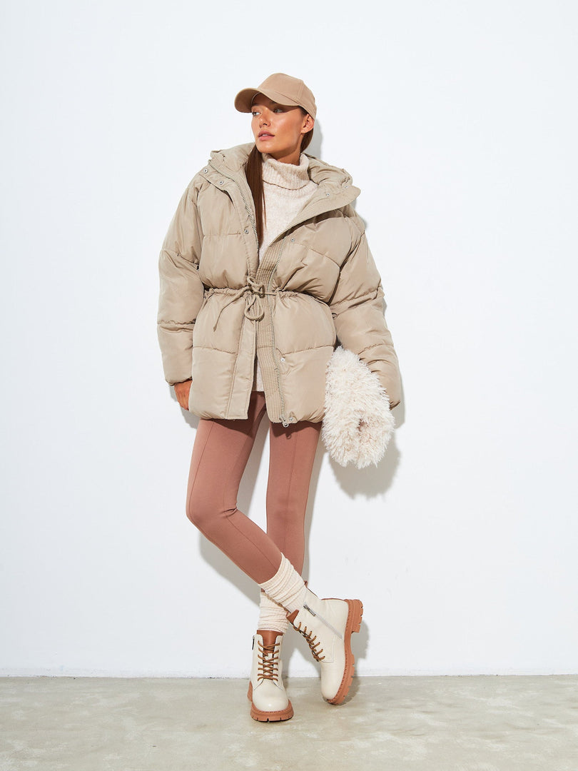 A stylish pair of women's off-white leather ankle lace-up boots - the perfect fashion statement for any look.