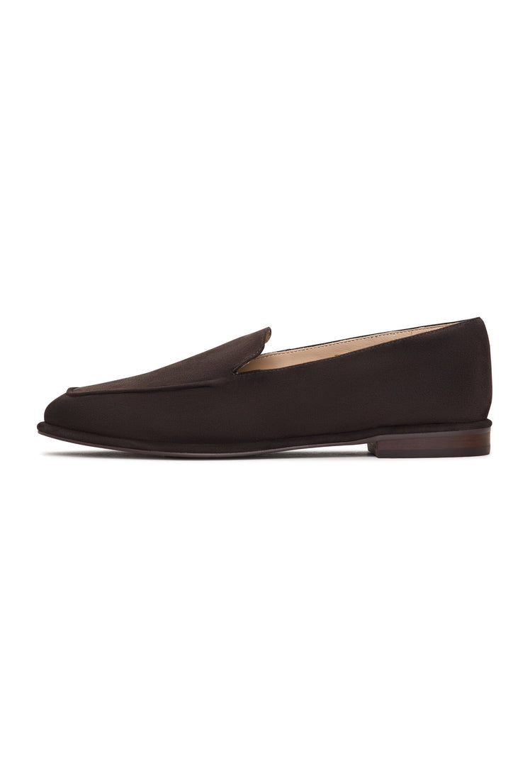 A stylish pair of brown suede platform loafers by Clau, offering comfort and style for any occasion.