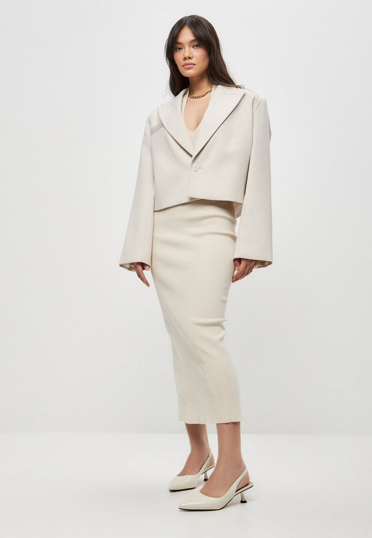 A pair of luxurious stiletto heels in off white, perfect pumps for women's footwear and fashion-forward looks.