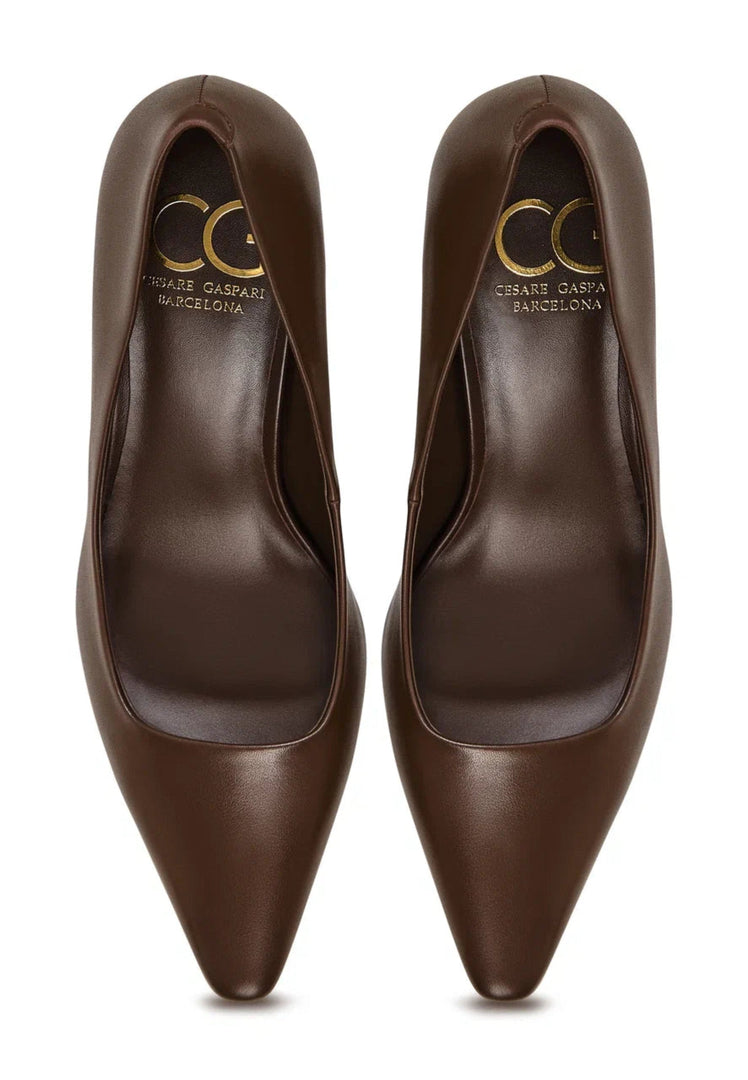 Classic Leather Pumps - Dark Brown