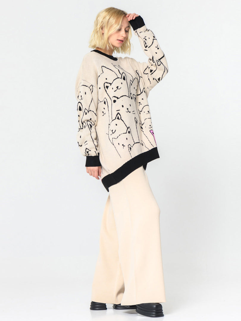 A stylish and comfy option for women - wide-leg lounge pants in a relaxed fit.